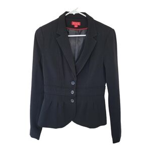 ELLE Solid Pleated Jacket, Size 2